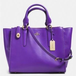 COACH CROSBY CARRYALL IN
PURPLE LEATHER 💜